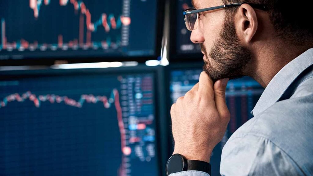 "Benefits of day trading – trader at home with live stock charts"